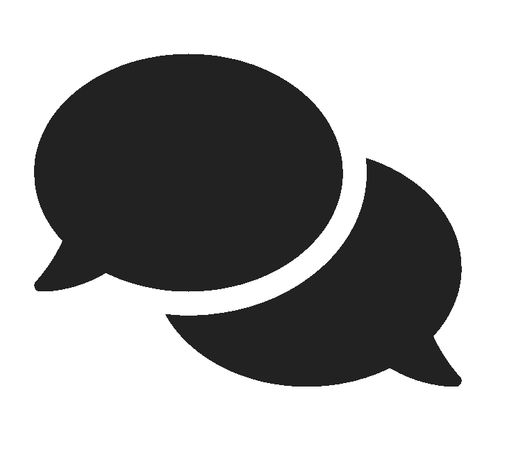 Speech bubble shows the conversation